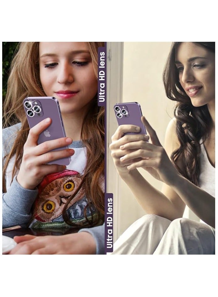 Infinity iPhone 14 Pro 6.1 inch /14 Pro Max 6.7 inch Camera Lens Protector, Set with Diamonds Bling Camera Cover Tempered Glass for iPhone 14 Pro Max /14 Pro Perfectly Fit- Diamond Purple - Image 4