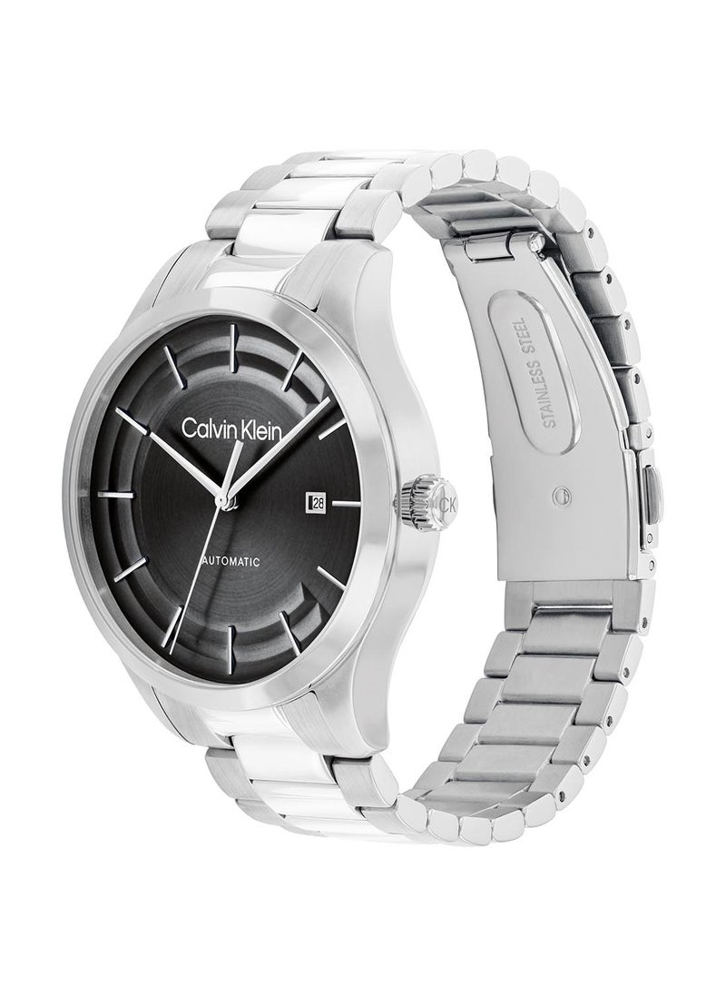 CALVIN KLEIN ساعة CALVIN KLEIN المستديرة التناظرية للرجال والنساء بحالة سوداء - 25300021  - Image 1