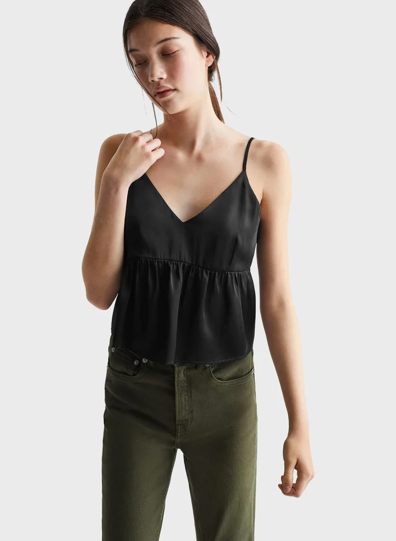 MANGO Kids Ruffle Cropped Top