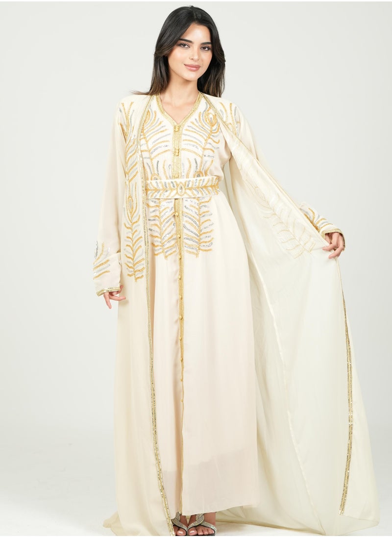 AL BENT AL SHARQIEH women kaftan dress jalabia  - Image 1