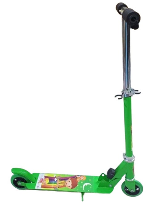 Scooter/Cycle with Height Adjustable & Foldable Kids Scooter (Green)
