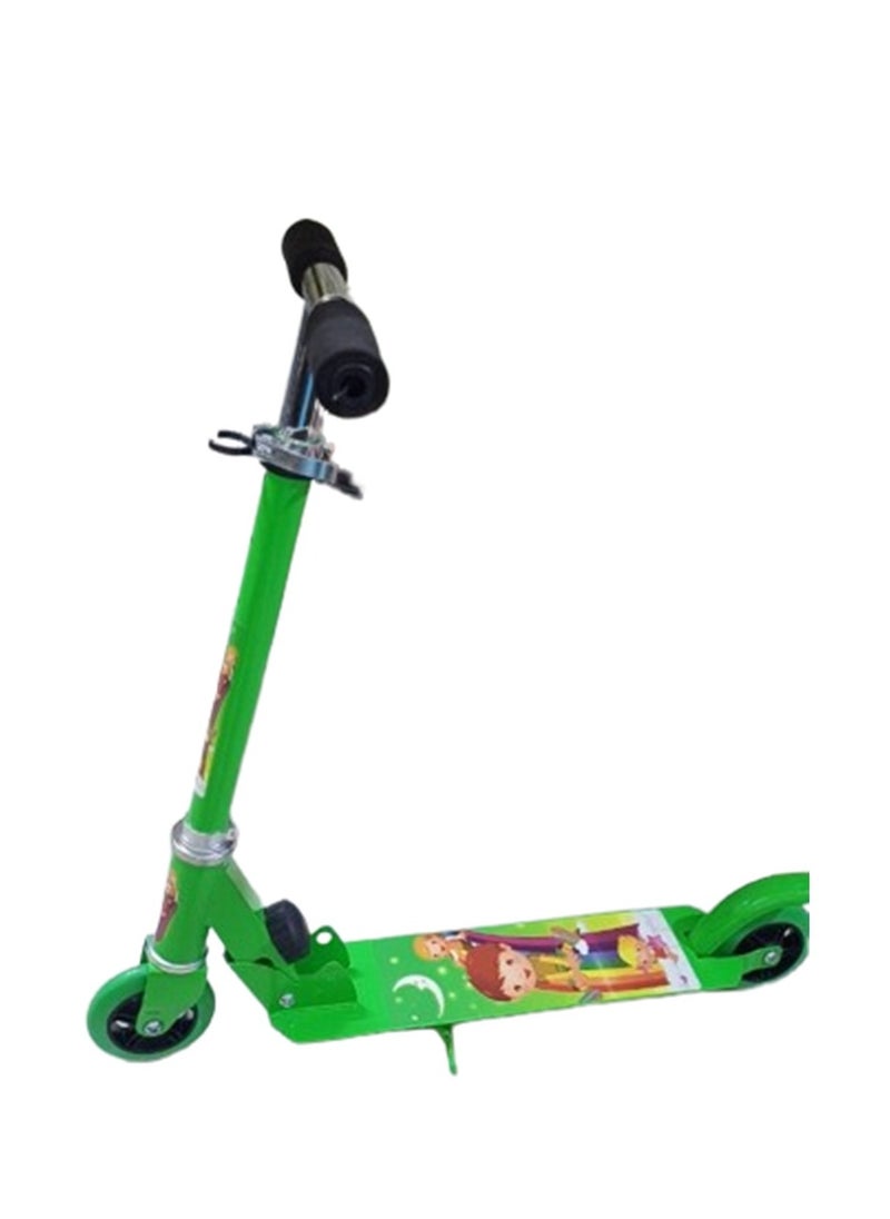 Scooter/Cycle with Height Adjustable & Foldable Kids Scooter (Green)