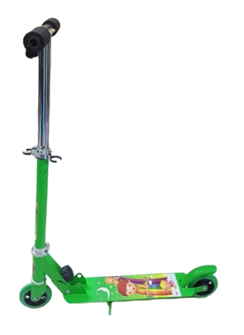 Scooter/Cycle with Height Adjustable & Foldable Kids Scooter (Green)