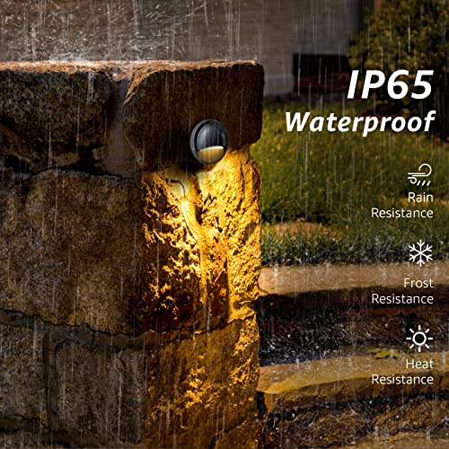 SUNVIE 5W LED Low Voltage Deck Lights with Fastlock2 Wire Connectors 12-24V AC/DC Low Voltage Landscape Lighting 3000K Warm White Step Lights Outdoor IP65 Waterproof for Deck Steps Fence Post, 12 Pack - Image 5