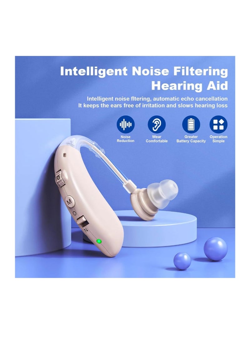 أو إي إم أجهزة سمع قابلة لإعادة الشحن لكبار السن مع خاصية إلغاء الضوضاء، ومكبرات صوت لضعاف السمع، وجهاز سمع رقمي، ومكبر صوت مع خاصية التحكم في مستوى الصوت - Image 5