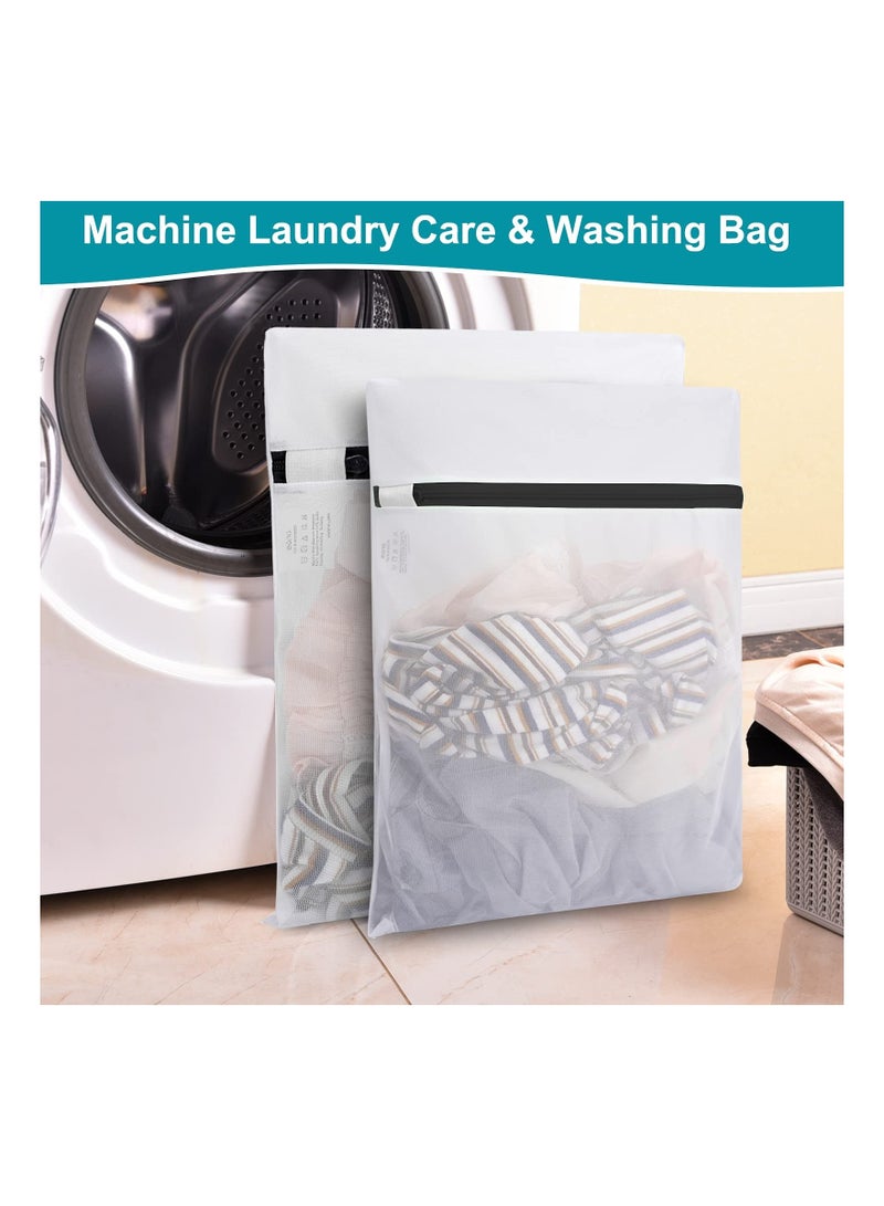 واي آند دي 6 Pcs/Set Mesh Laundry Bags Reusable Washing Machine Bag Travel for Dirty Clothes, Delicate Blouse, Hosiery, Underwear, Bra, Shoes, Lingerie Baby Clothes (3L+3M)  - Image 4