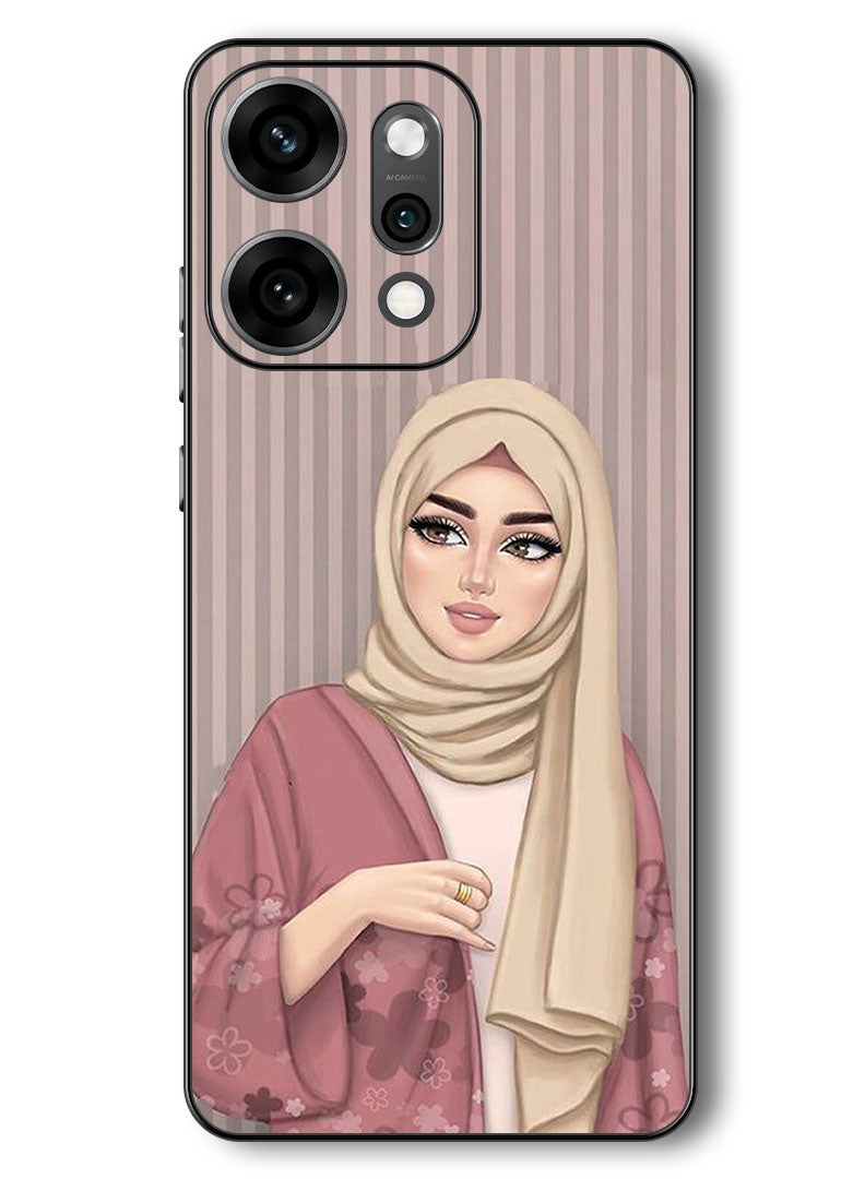 Theodor Case Compatible with Oppo Reno 14 Pro 6.83 Inch Protection Shockproof Bumper Cover Hijab Girl 1 - Image 1