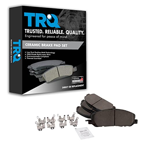 TRQ Front Brake Pads Ceramic Compatible with 2020-2022 Ford Explorer 2020-2021 Police Interceptor Utility Lincoln Aviator - Image 2