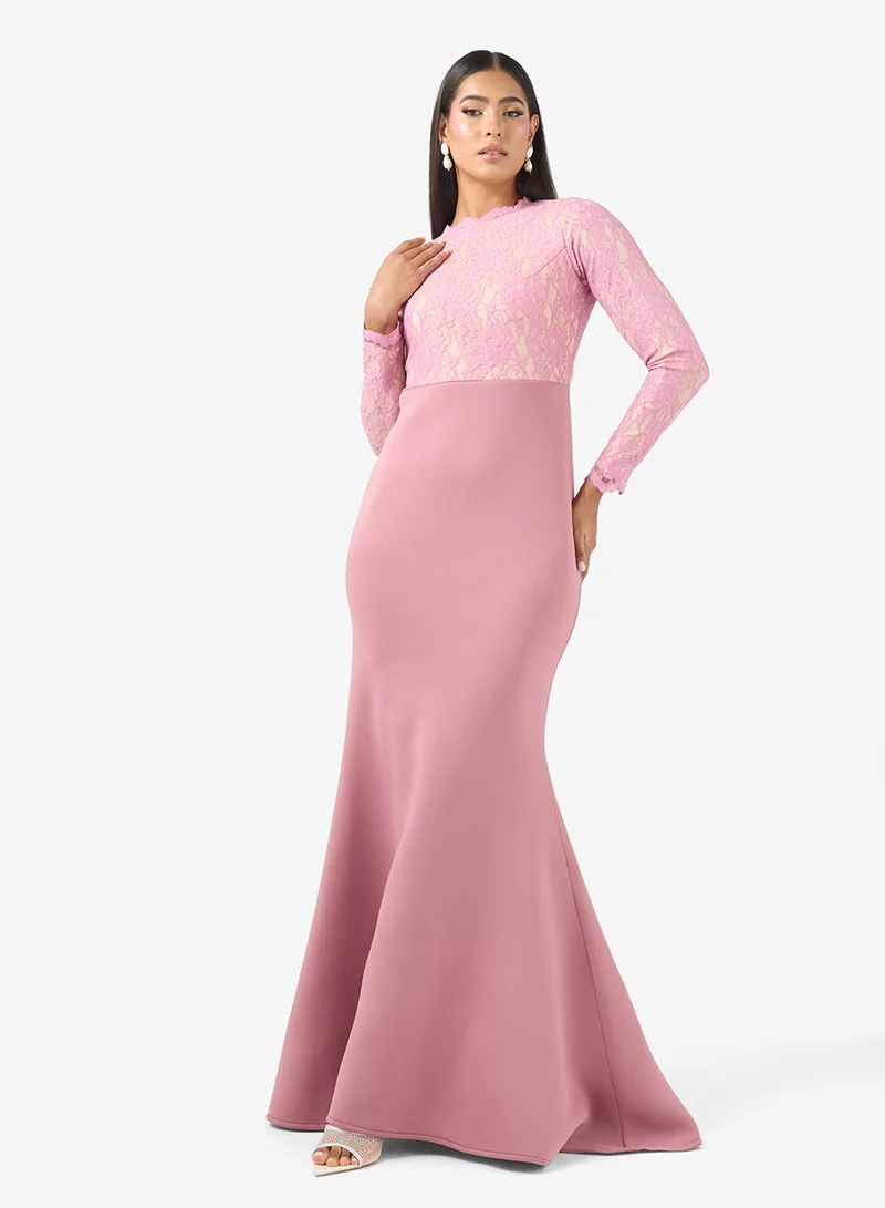 Lace Bodice Gown Dress