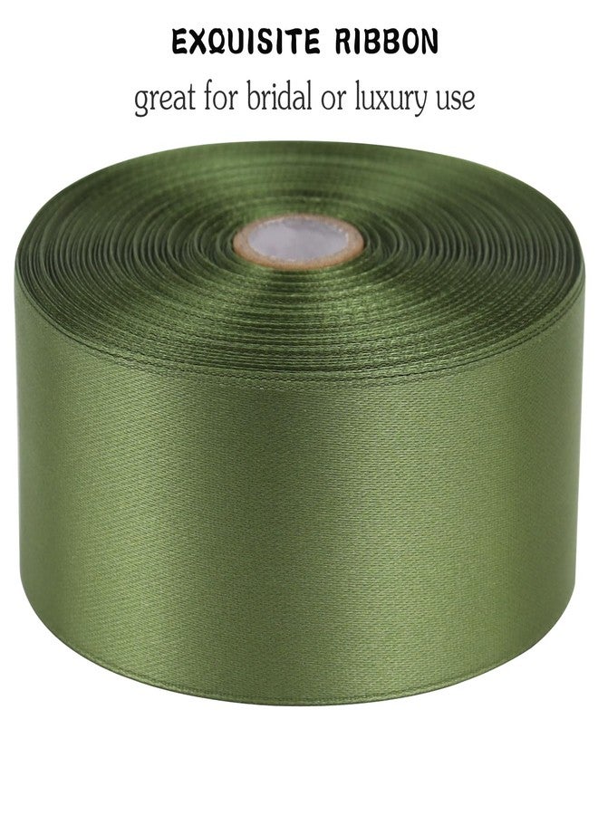 RIUNBB Olive Green Solid Satin Ribbon 1-1/2 Inch 50 Yards Solid Polyester Fabric Ribbon for Gift Wrapping Wedding Christmas Baby Shower Birthday Party Decoration Handmade Immortal Flower Craft - Image 4