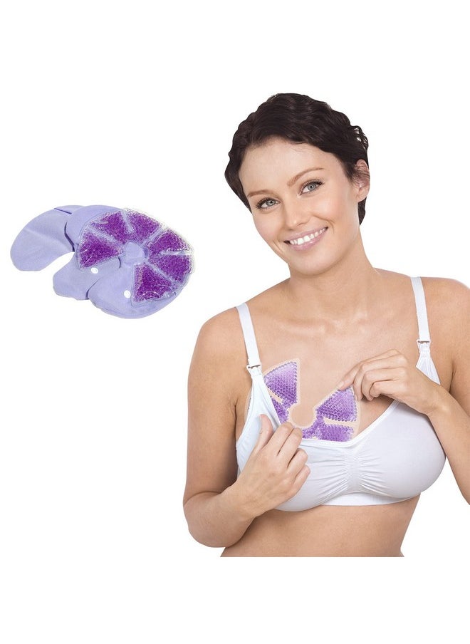 EZGOODZ Breast Therapy Pack Of 2 Cooling/Heating Reusable Breast Therapy Pads For Breastfeeding Soothes Clogged Ducts Improve Milk Flow Mastitis Relief Breast Heating Pad With Microfiber Covers  - Image 1