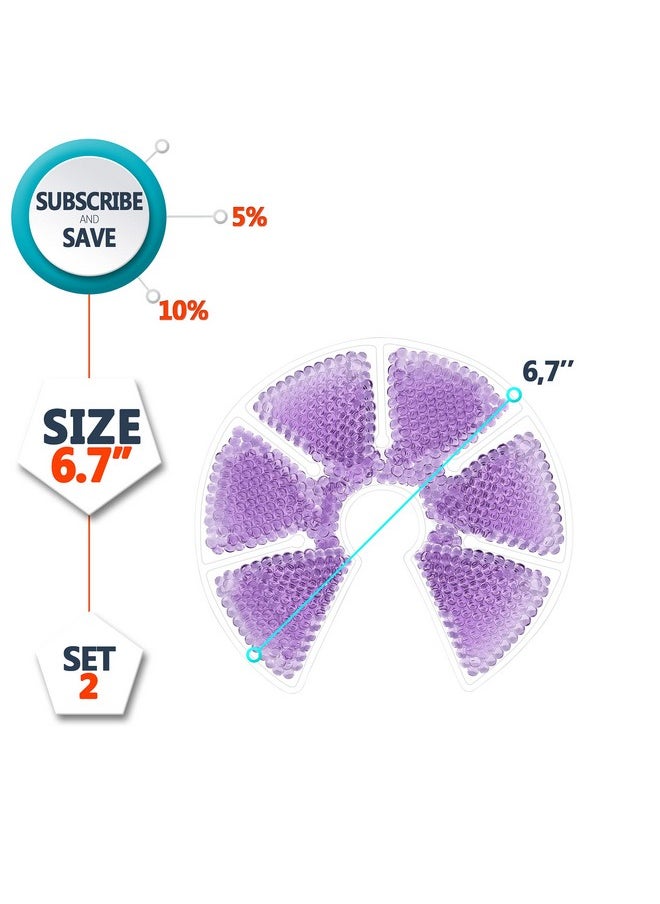 EZGOODZ Breast Therapy Pack Of 2 Cooling/Heating Reusable Breast Therapy Pads For Breastfeeding Soothes Clogged Ducts Improve Milk Flow Mastitis Relief Breast Heating Pad With Microfiber Covers  - Image 3