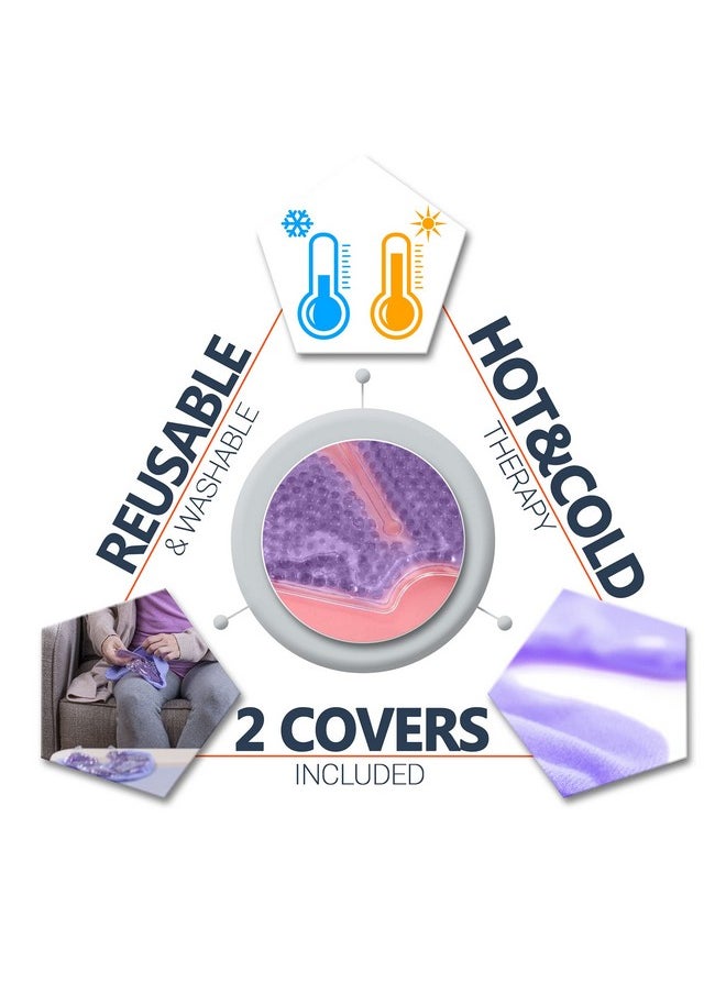 EZGOODZ Breast Therapy Pack Of 2 Cooling/Heating Reusable Breast Therapy Pads For Breastfeeding Soothes Clogged Ducts Improve Milk Flow Mastitis Relief Breast Heating Pad With Microfiber Covers  - Image 4
