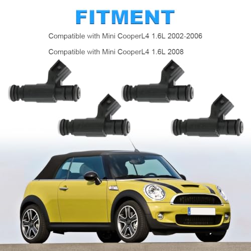 JDMON Fuel Injectors Compatible with Mini Cooper L4 16L 20022006 2008 Replacement for FJ967 0280155991 13531487607 - Image 3