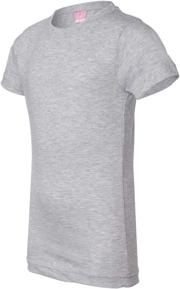 LAT Sportswear Girls Fine Jersey LongerLength TShirt Hthr 937 Medium - Image 3