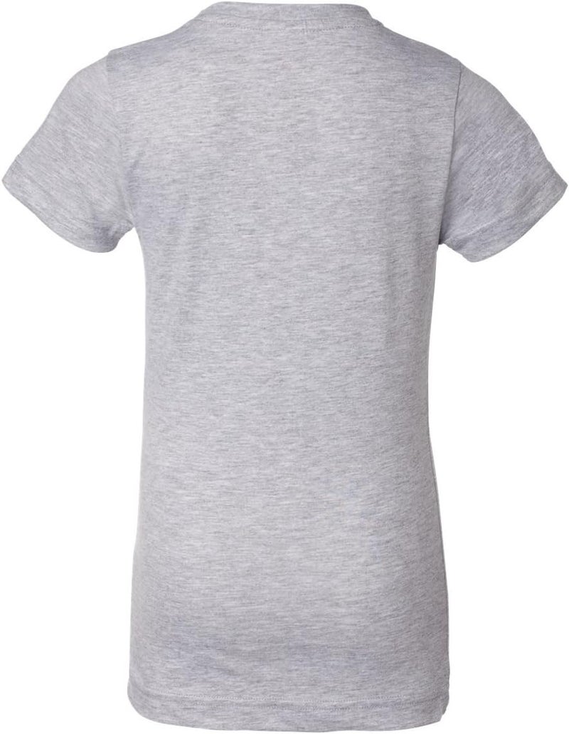 LAT Sportswear Girls Fine Jersey LongerLength TShirt Hthr 937 Medium - Image 5