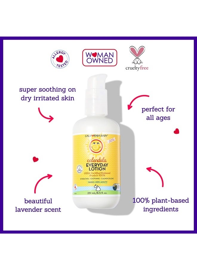California Baby - Calendula Lotion | 100% Plant-Based | Very Soothing Baby Lotion for Sensitive Skin | Lavender Kids Lotion | Allergy Friendly | Organic Calendula + Aloe Vera | 251 mL / 8.5 oz. - Image 1