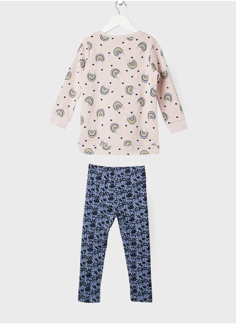 NAME IT - Kids Printed Sweatshirt And Leggings Set - Image 1