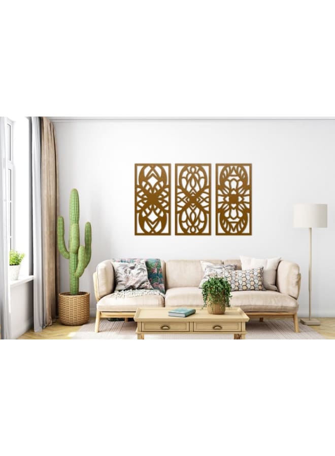 هوم جاليري مجموعة فنون جدارية خشبية مستوحاة من فن الآرت نوفو - Image 1