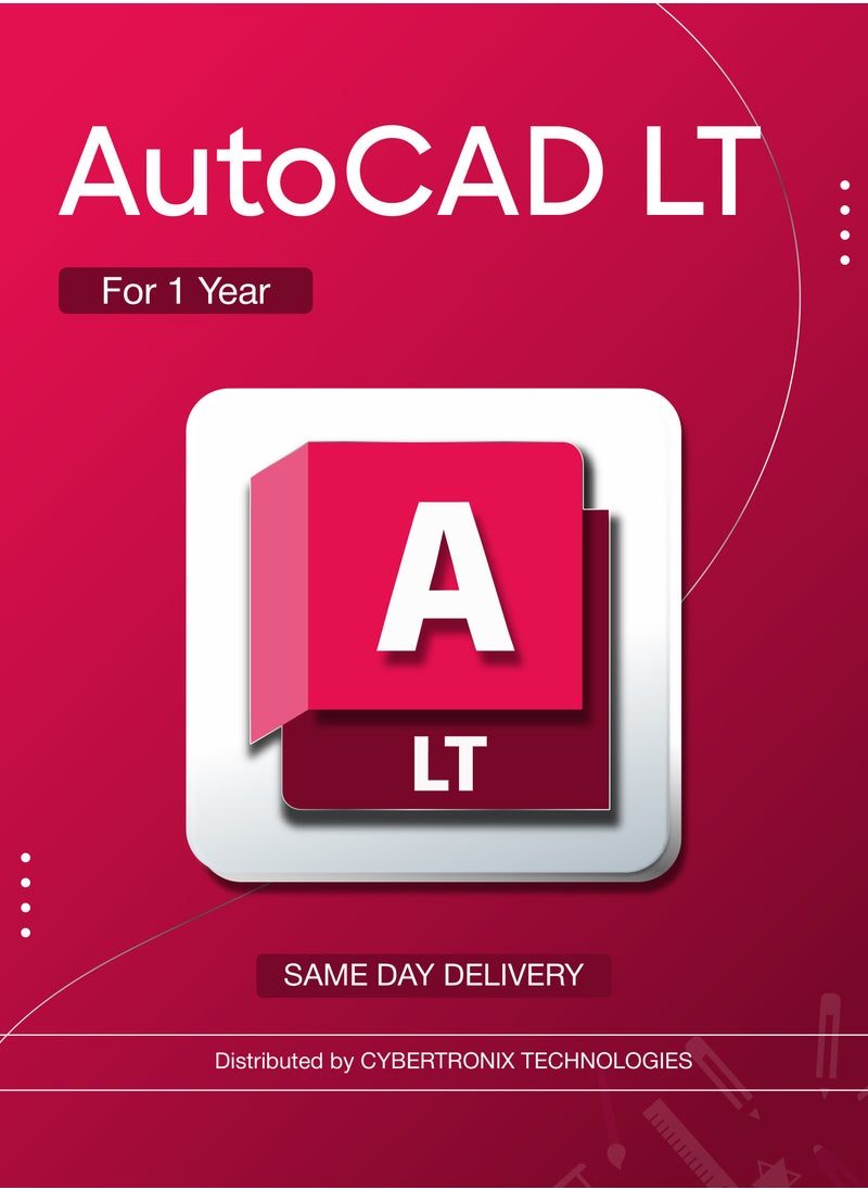 Autodesk - AutoCAD LT – 1 Year Subscription | SAME DAY DELIVERY - Image 1