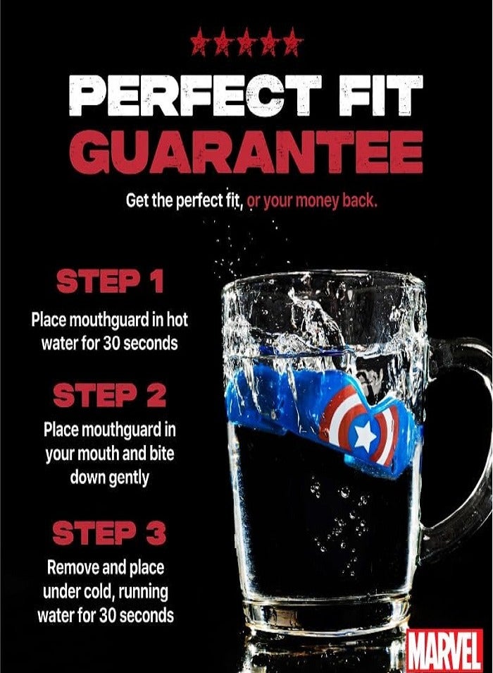 MARVEL Captain America mouthguard Junior, Full contact for all sports including rugby, martial arts, boxing, ice hockey and all contact sports - Image 4