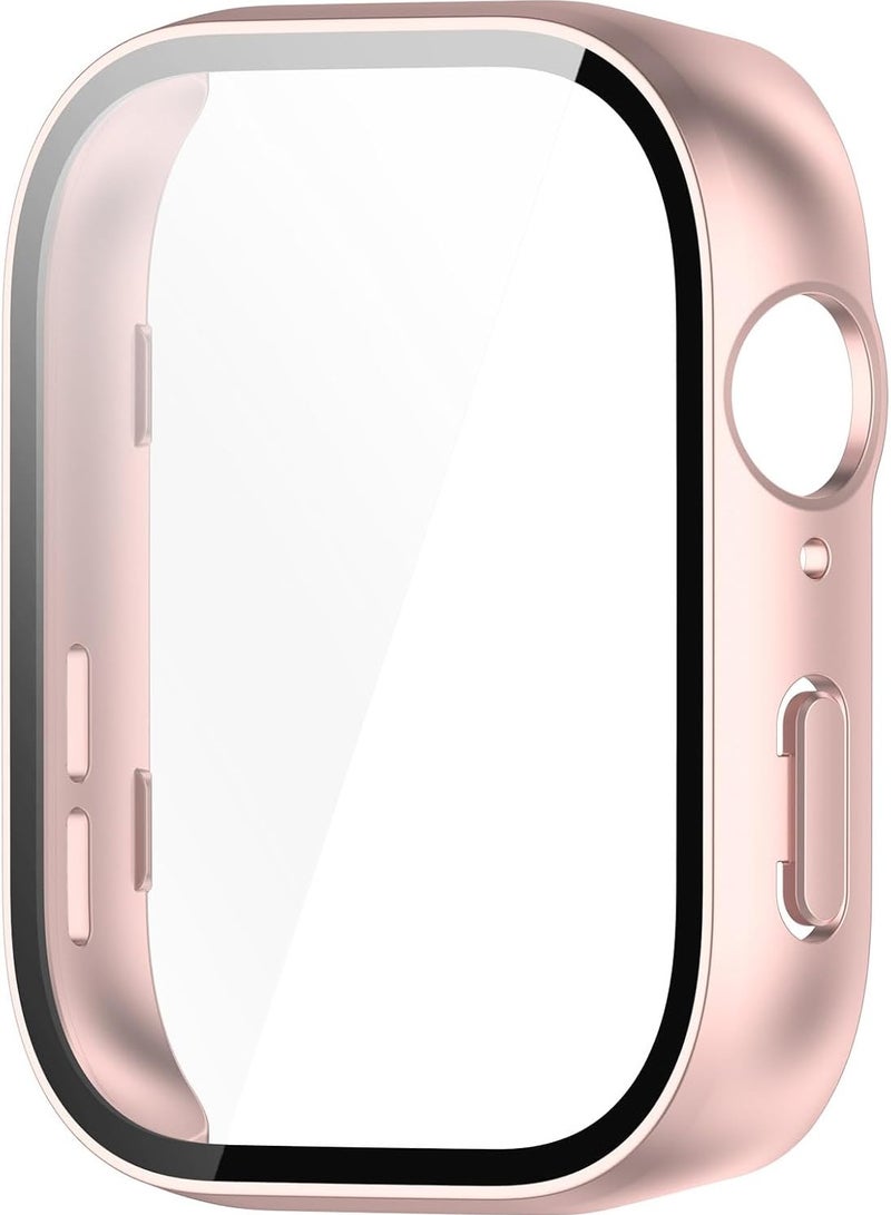 Case + Screen Protector Compatible with Huawei watch Fit 3, Tempered glass Anti Scratch with case protector (Frosted Pink) - Image 4