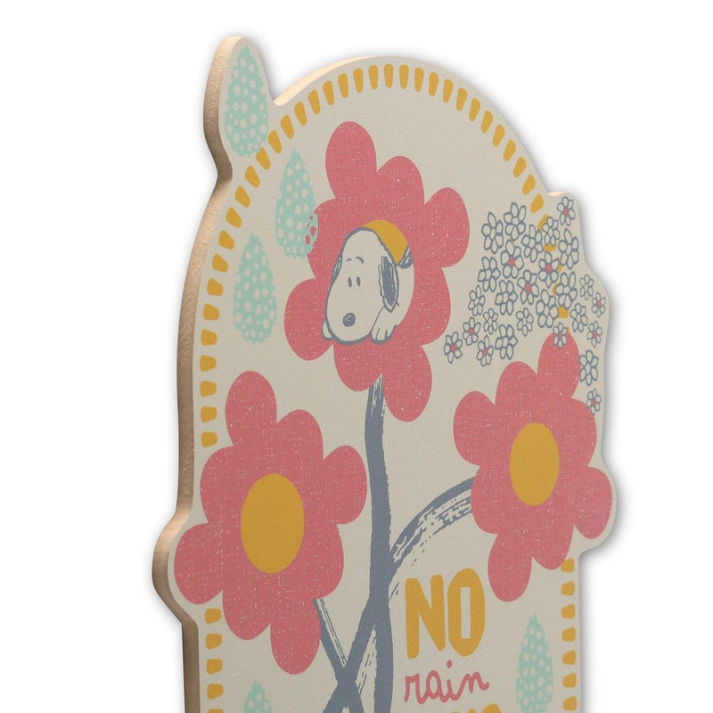 Open Road Brands Peanuts Snoopy No Rain No Flowers Wood Wall Decor - Adorable Snoopy Wall Art for Home or Nursery - Image 4