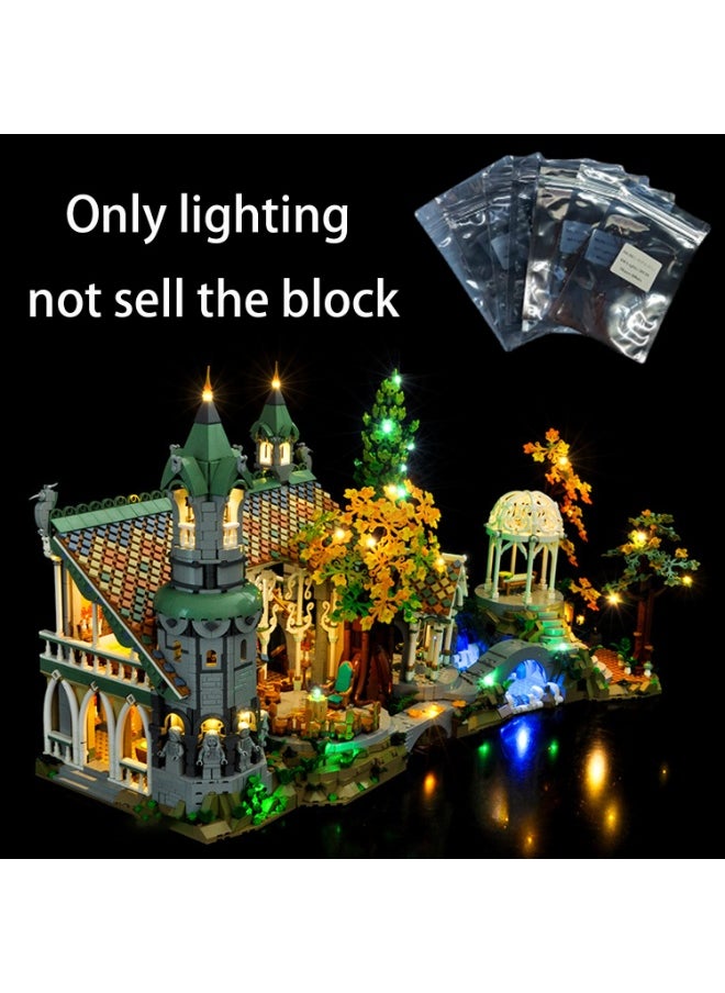 BRIXSPARK - BRIXSPARK LED Light for Lego-10316 Lord of The Rings The Lord of The Rings: Rivendell Building Blocks Model (Lego Set NOT Included) - Image 1