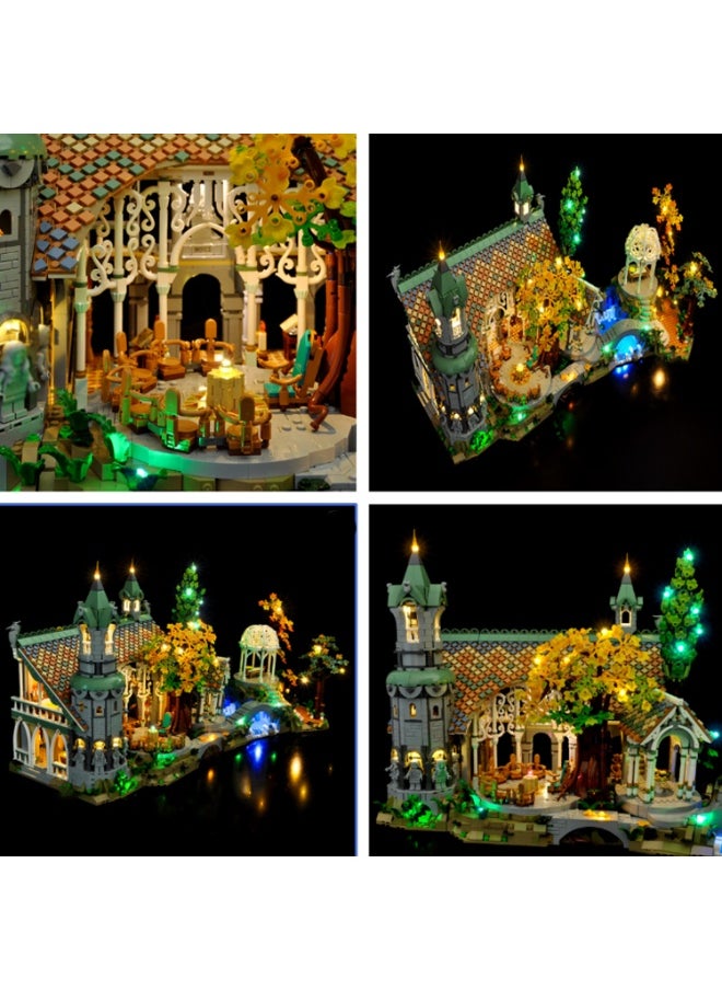 BRIXSPARK - BRIXSPARK LED Light for Lego-10316 Lord of The Rings The Lord of The Rings: Rivendell Building Blocks Model (Lego Set NOT Included) - Image 1