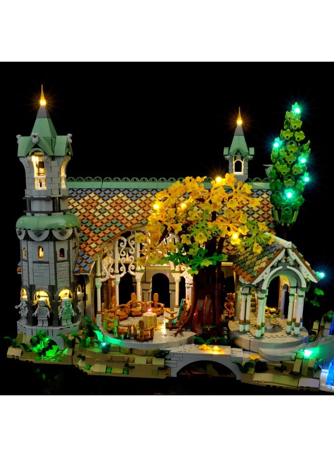 BRIXSPARK BRIXSPARK LED Light for Lego-10316 Lord of The Rings The Lord of The Rings: Rivendell Building Blocks Model (Lego Set NOT Included)  - Image 1