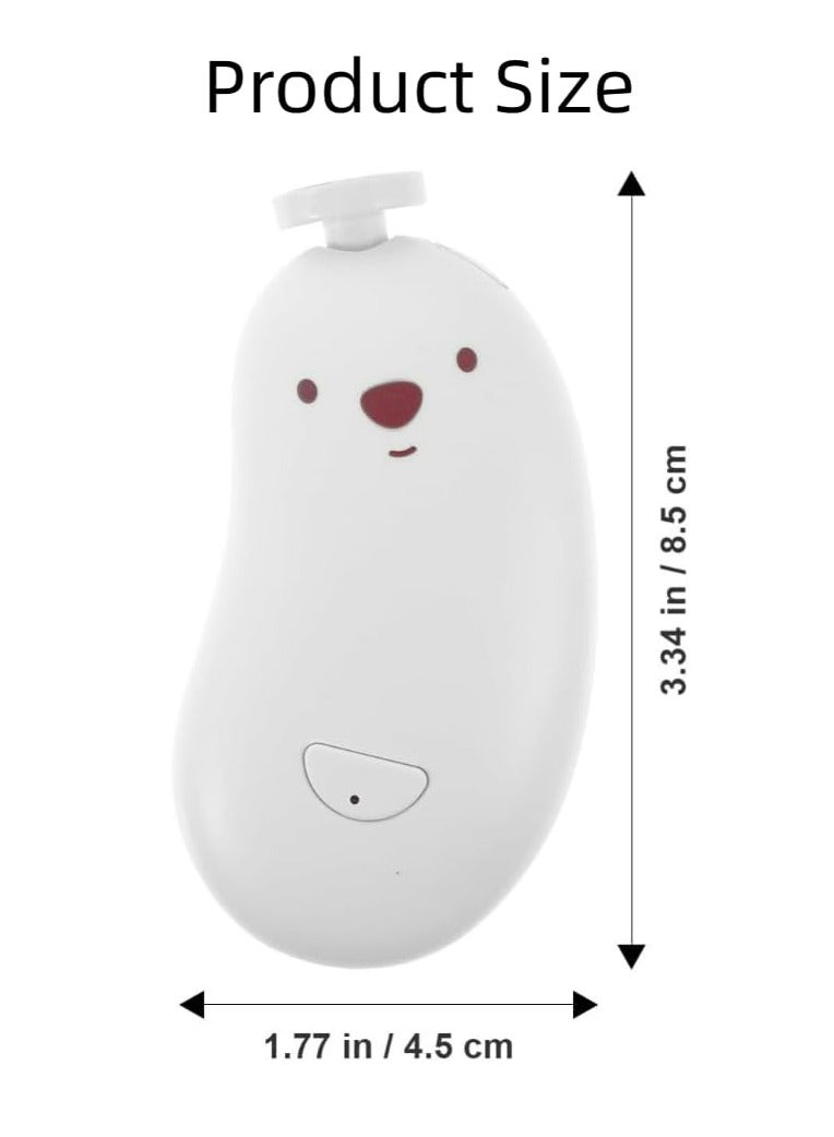 1 Set White Electric Rechargeable Baby Nail File - Image 2