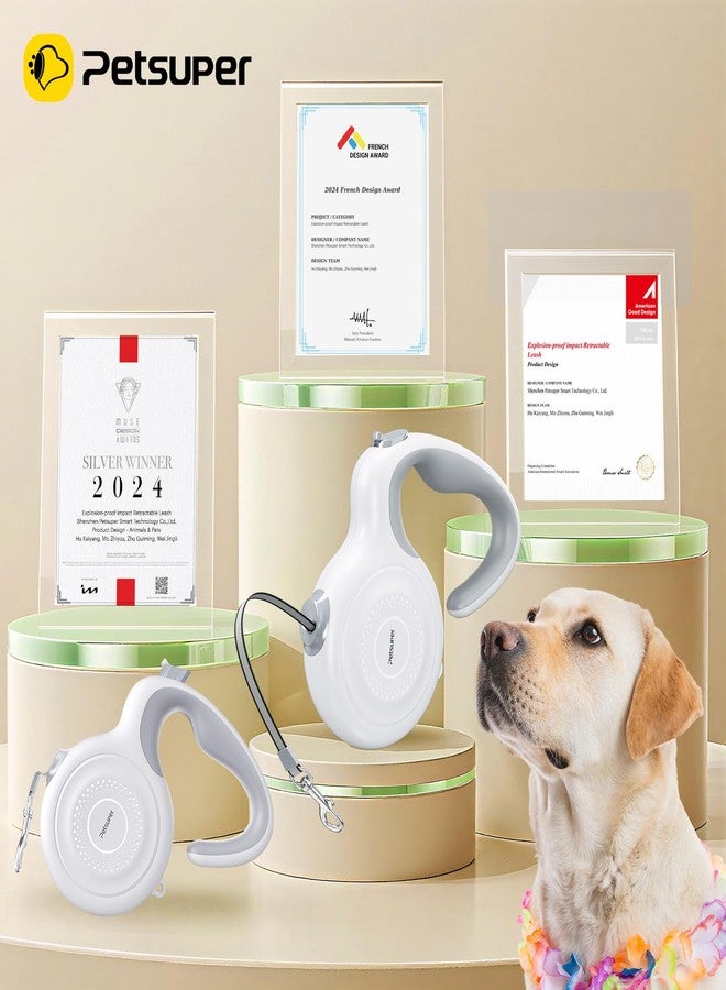 Petsuper 10Ft Auto-Brake Retractable Dog Leash for Small Medium Dogs Light Weight 360° Tangle-Free Strong Nylon Tape and Ergonomic Anti-Slip Soft Handle One-Handed Brake - Image 2