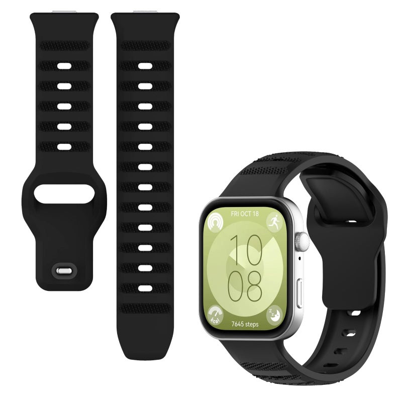 UOEPOWA Sport Silicone Strap Compatible with Huawei Watch Fit 4/4 Pro/3 – Soft Comfortable Replacement Band - Image 2