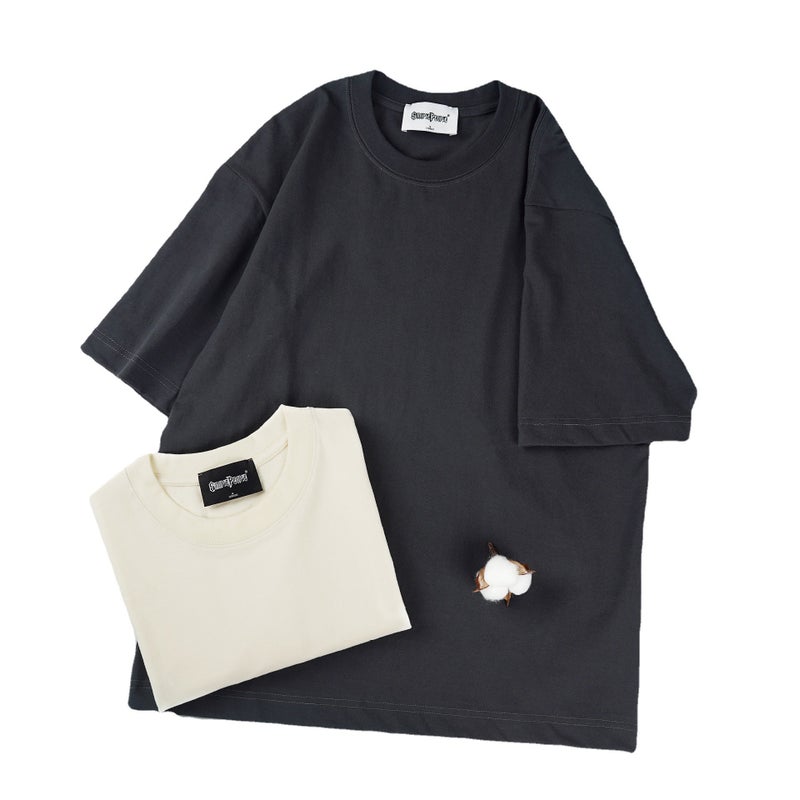 Dropped Shoulder | Three Anti-Sweat Anti-Wrinkle Anti-Deformation Heavy T-Shirt Solona Short Sleeve Round Neck Tide Brand Ins Loose Base - Image 3