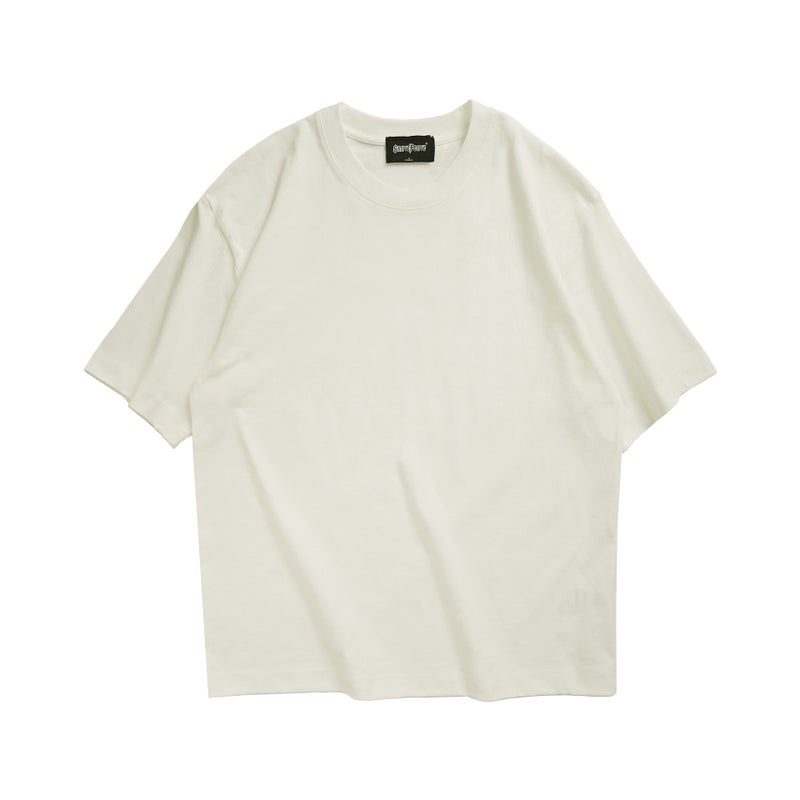Dropped Shoulder | Three Anti-Sweat Anti-Wrinkle Anti-Deformation Heavy T-Shirt Solona Short Sleeve Round Neck Tide Brand Ins Loose Base - Image 1