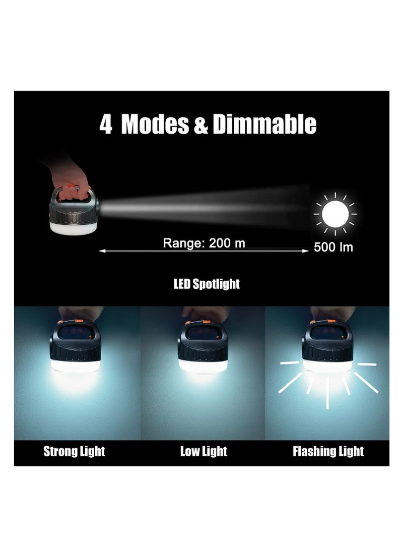 Y&D LED Camping Light Rechargeable, 1000LM, 4 Modes, 4500mAh Power Bank, Waterproof, Perfect Lantern Flashlight for Hurricane, Emergency, Outdoor, Hiking, Fishing, Home and Car  - Image 2