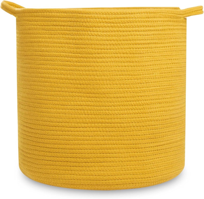 Natemia Large Storage Basket 15 x 15 x 14  Woven Baskets for Storage Baby Storage Basket and Toy Organizer Blanket Basket Perfect Baby Registry Gift Rope Baskets for Storage Basket Storage - Image 1