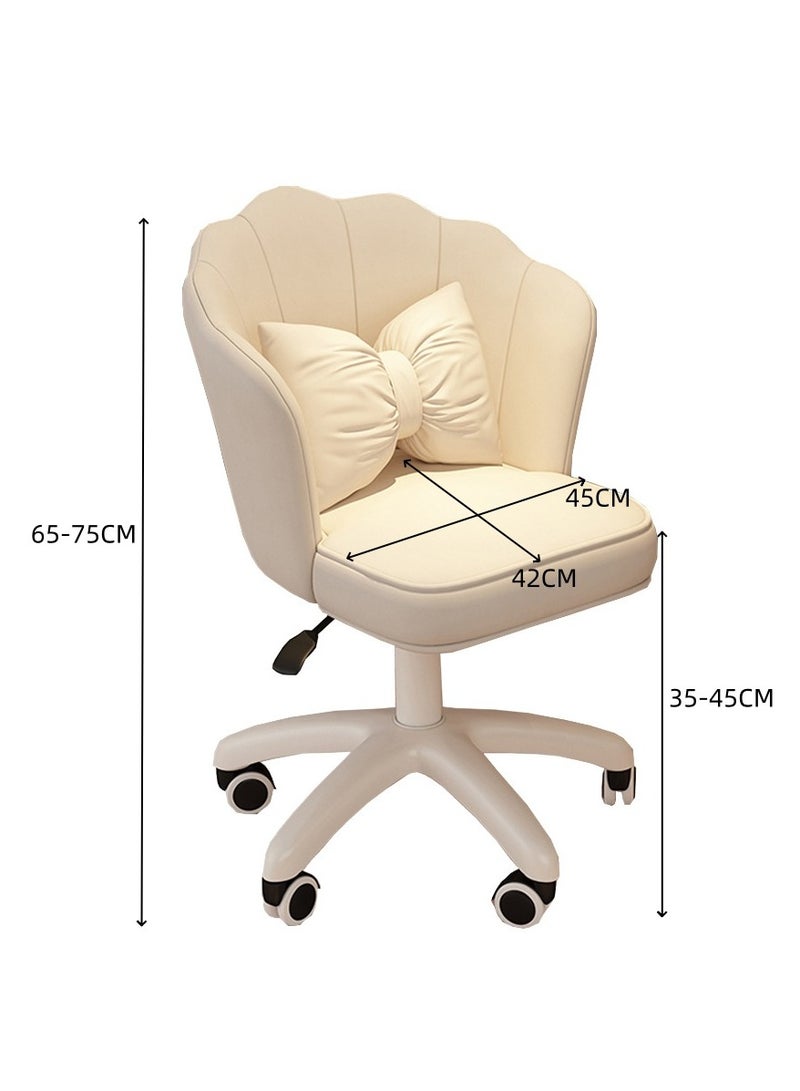 Tanwer Comfortable learning seat backrest, desk, swivel chair, dormitory chair, cute girl bedroom, computer chair - Image 4