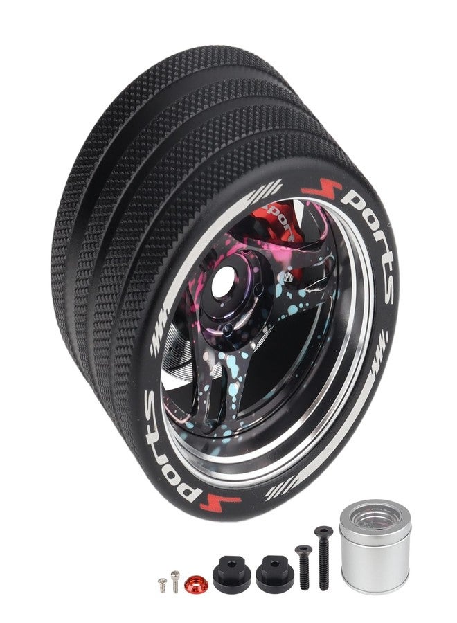 HobbyPark Aluminum RC Hand Wheel Steering for Flysky NB4 Remote Control, Compatible with Sanwa MT4, MT5, M12, M17, WFLY X9 RC Transmitters Wheels (Style A) - Image 2