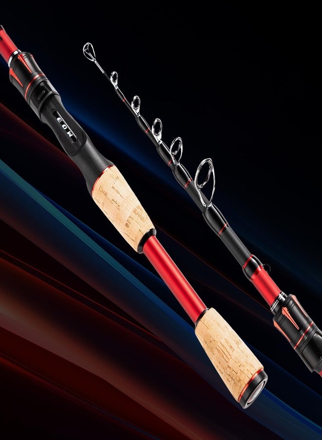 EOW XPEDITE LITE Portable Telescopic Fishing Rods, Spinning & Casting Fishing Poles, 24T Carbon Rod Blanks, Solid Carbon Tip, Split Cork Grips, Travel Rod (Combo- Spinning Rod and Reel, 7') - Image 4