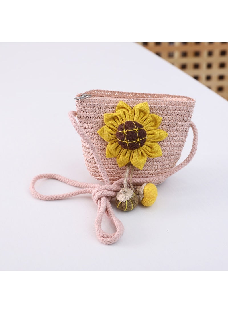 Generic Girls Trendy Crossbody Mini PurseSunflower bag pink Sunflower bag pink 