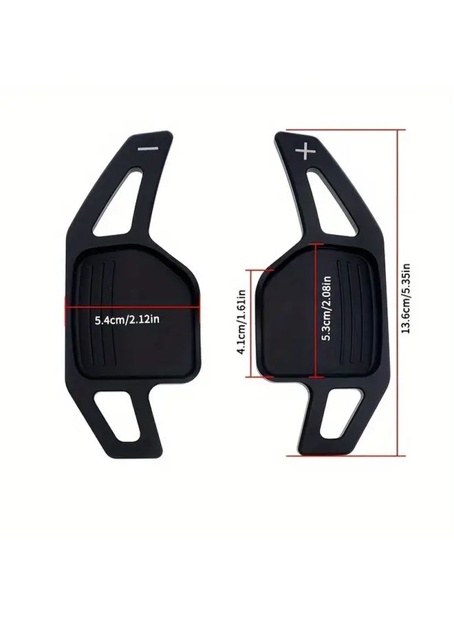 2 Pcs Red Car Aluminum Alloy Steering Wheel Shifters Extension Fit For Audi Models DSG 2006 2011 - Image 2