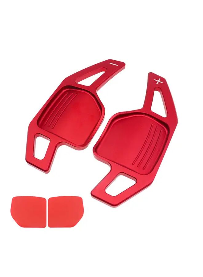 2 Pcs Red Car Aluminum Alloy Steering Wheel Shifters Extension Fit For Audi Models DSG 2006 2011 - Image 5
