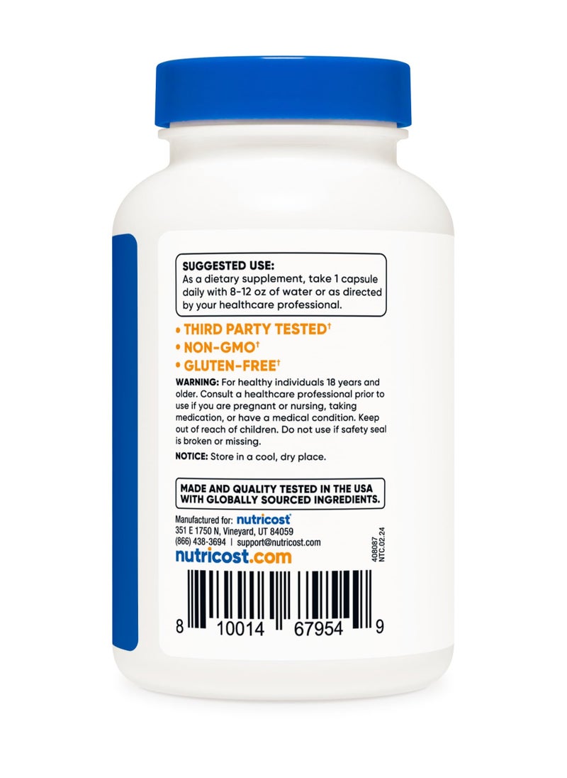 Nutricost - Vitamin B1 Thiamine Mononitrate, 500 mg Per serving, 120 Capsules, 120 serving - Dietary Supplement - Image 1