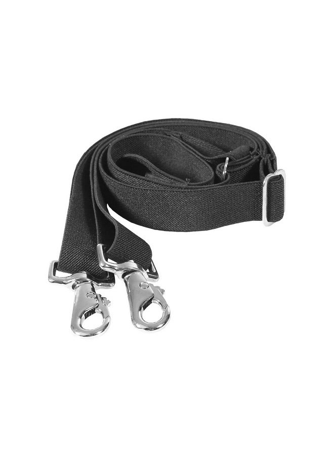 horze Horze Elastic Horse Blanket Leg Straps - Black - One Size  - Image 1