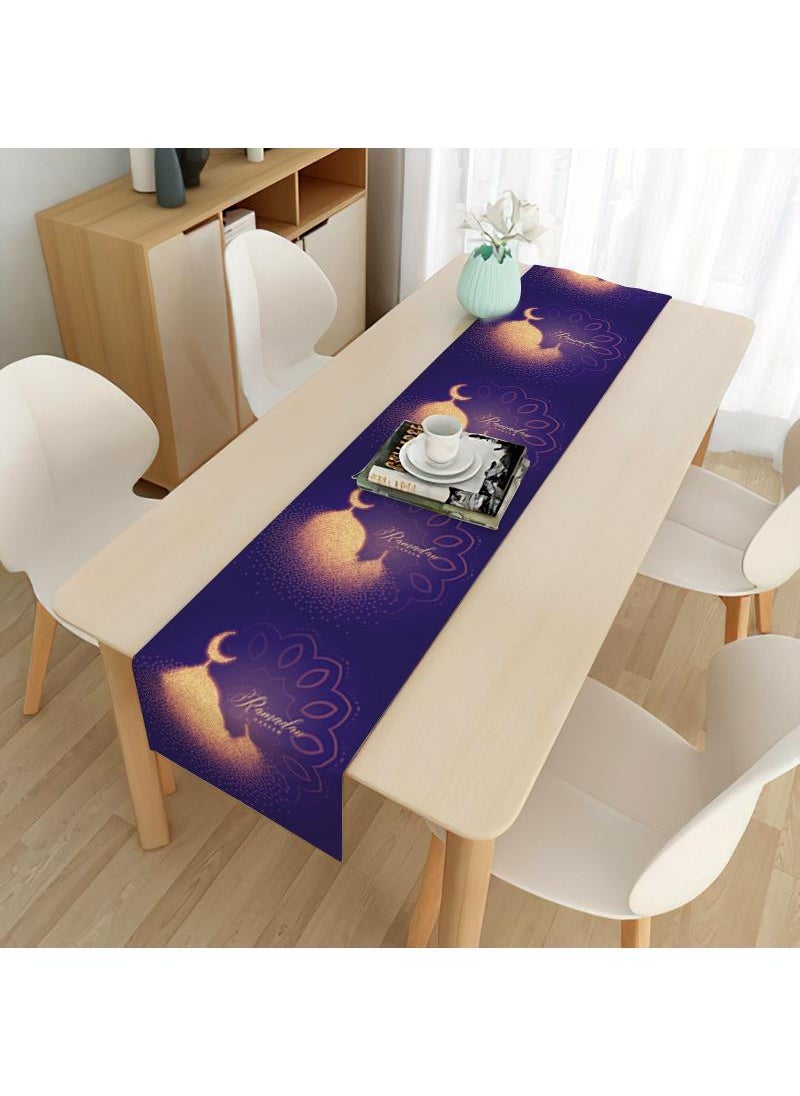 General Eid Mubarak Table Flag Table Runner Ramadan Kareem Table Decorations  Ramadan Decor Sets For Dining Supply  - Image 1