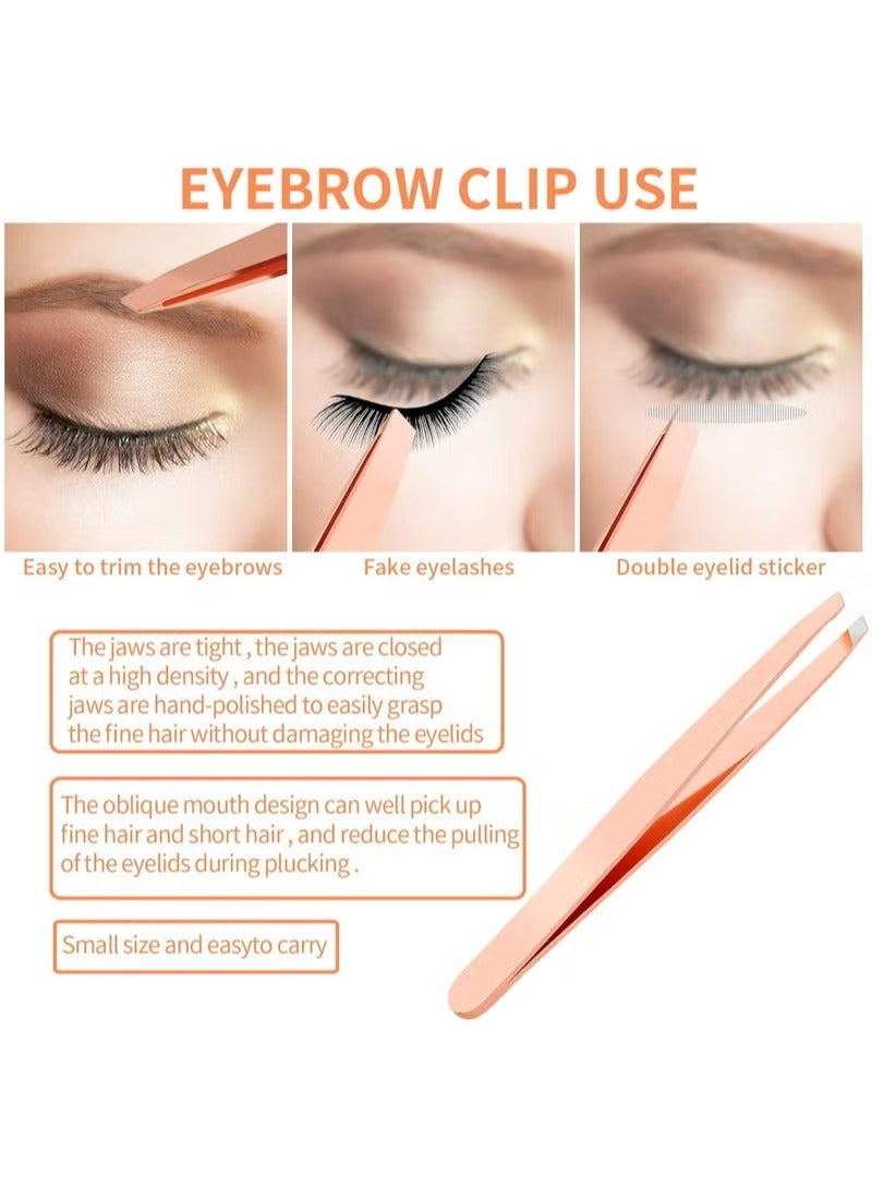 5 Pieces Eyelash Applicator Tool，False Eyelashes Applicator,Eyelashes Tool,Eyelashes Curlers,Curved Eyelash Curler(Rose Gold） - Image 5