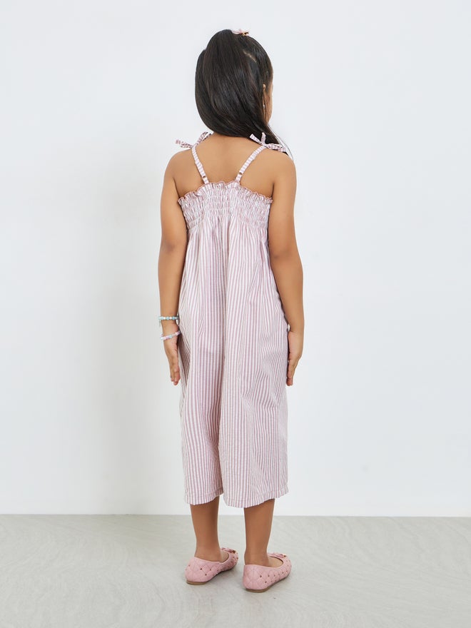 Styli Girls Striped Smocked Wide Leg Jumpsuit - Image 5