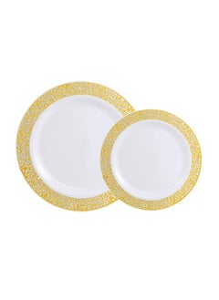 AIWANTO 175pcs Disposable Plates Party Plates Dinnerware Set With Spoons Party Plates Set Dinner Set  - Image 3