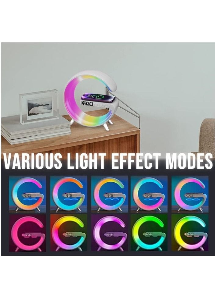 Techie - Smart light sound machine App Control Fast Wireless Charger RGB Light BT Speaker Sunrise Alarm Clock - Image 1